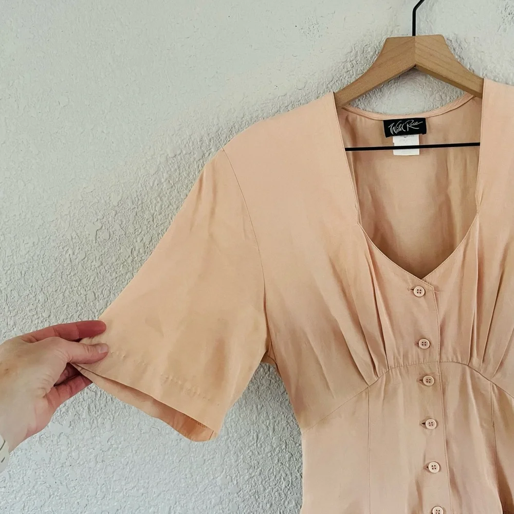 Vintage Peach Midi Dress - Picture 7 of 16